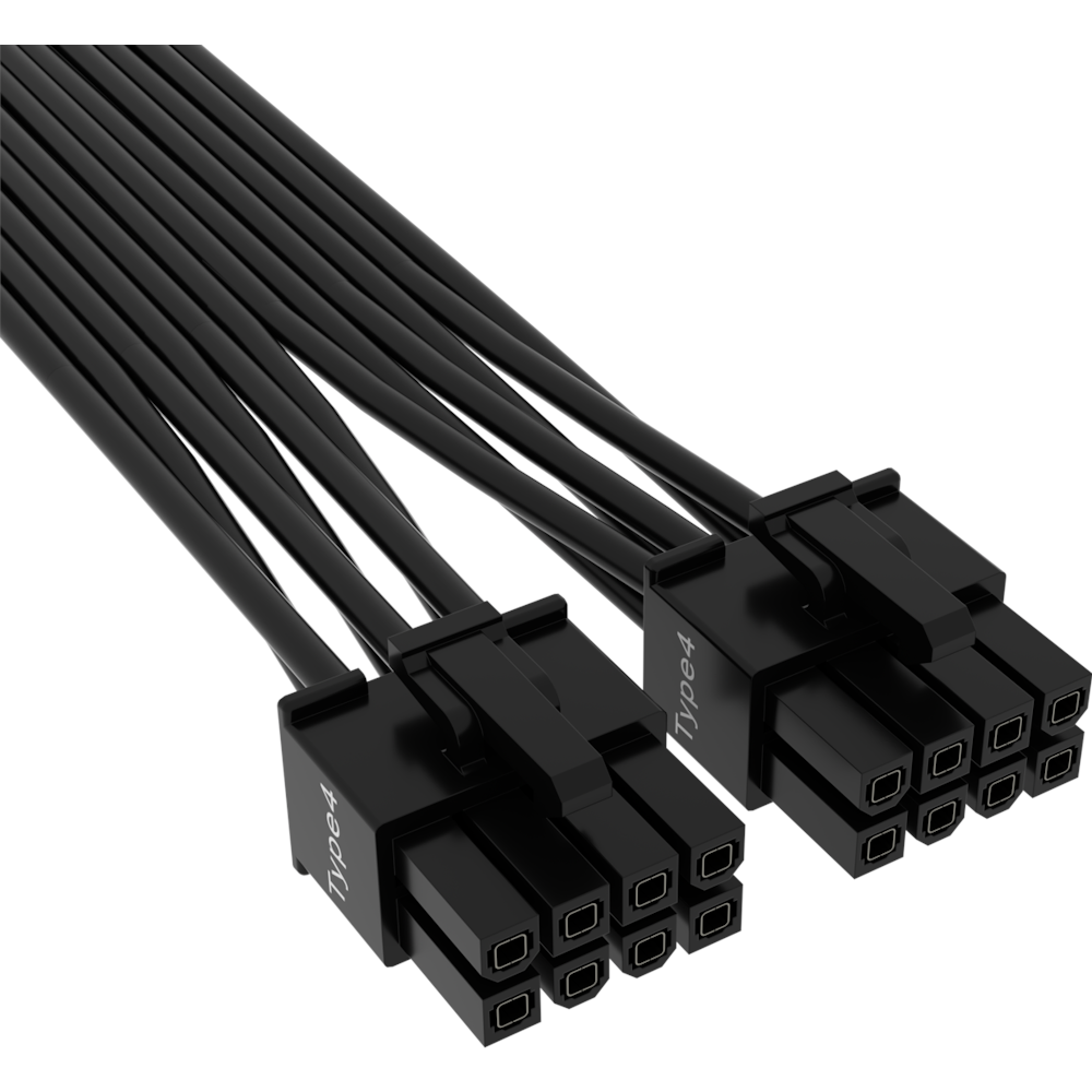 A large main feature product image of Corsair 12+4-pin 600W PCIe Gen 5 12VHPWR Cable