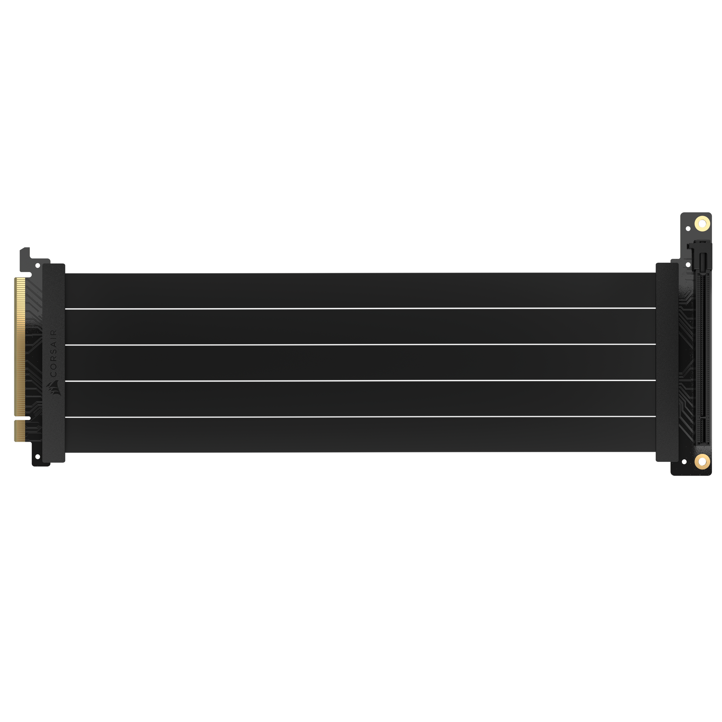 A large main feature product image of Corsair Premium 300mm PCIe 4.0 x16 Extension Cable