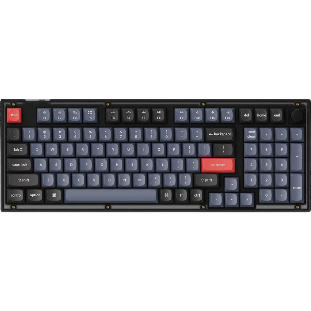 Keychron V5 RGB Compact Mechanical Keyboard - Frosted Black (Brown Switch)