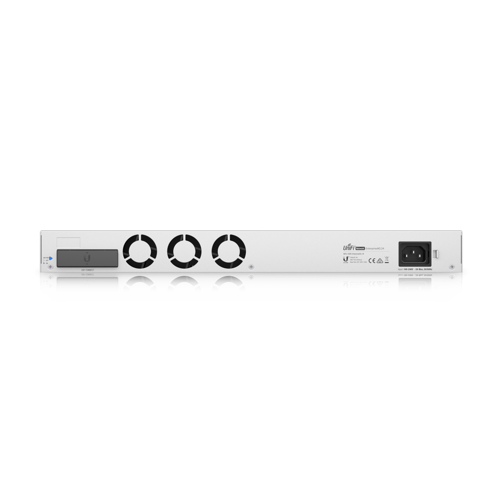 A large main feature product image of Ubiquiti UniFi Enterprise XG 24-Port 10GbE SFP28 Layer 3 Managed Switch