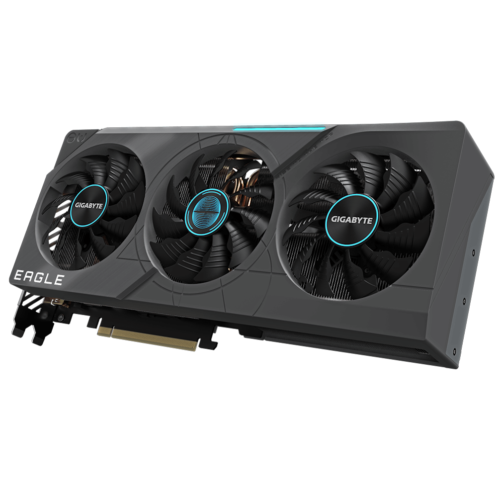 A large main feature product image of Gigabyte GeForce RTX 4070 Ti Eagle OC 12GB GDDR6X