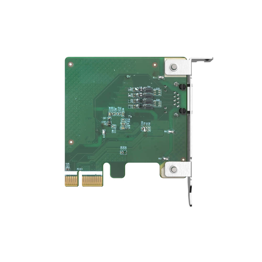 A large main feature product image of QNAP QXG-2G1T-I225 Single Port 2.5GbE Network Card