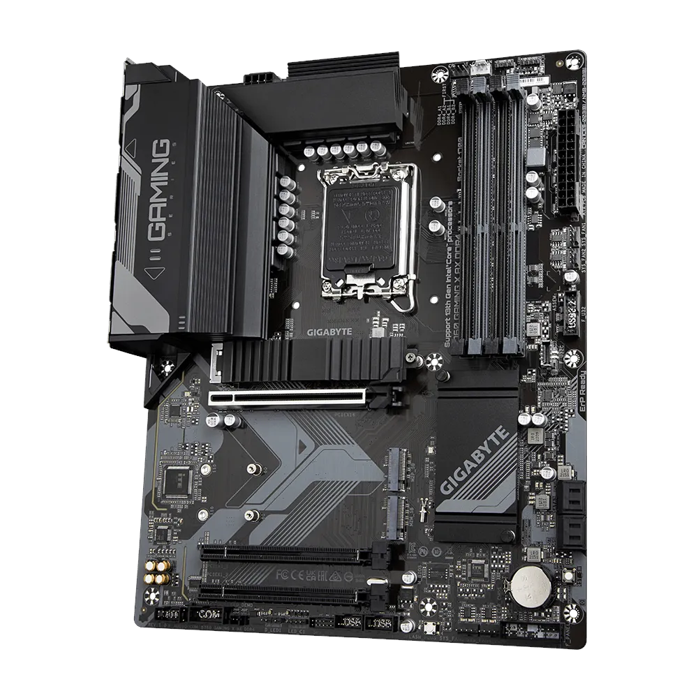A large main feature product image of Gigabyte B760 Gaming X AX DDR4 LGA1700 ATX Desktop Motherboard