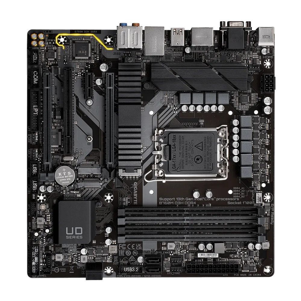Gigabyte B760M D3H DDR4 LGA1700 mATX Desktop Motherboard PLE Computers