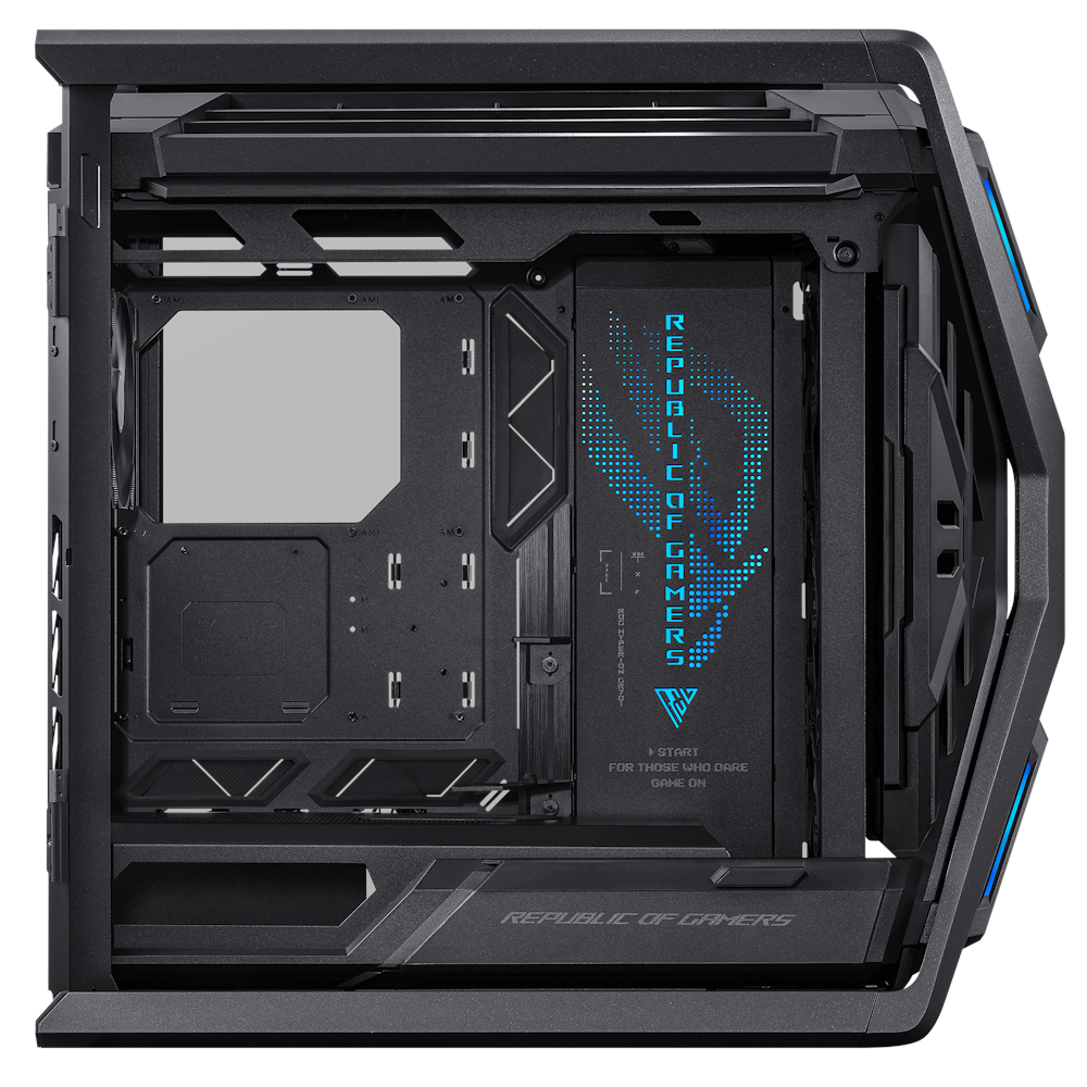 A large main feature product image of ASUS ROG Hyperion GR701 Full Tower Case - Black