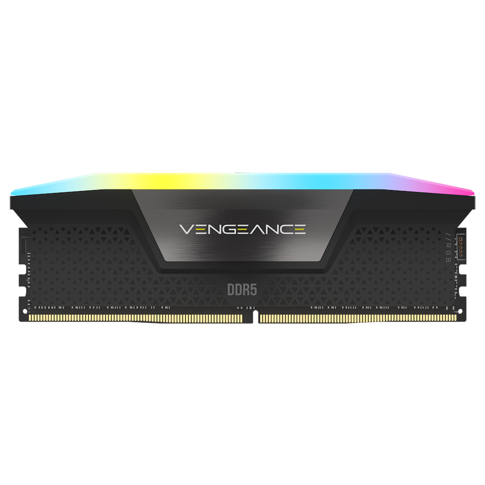 A large main feature product image of Corsair 32GB Kit (2x16GB) DDR5 Vengeance RGB C34 7200MT/s - Black