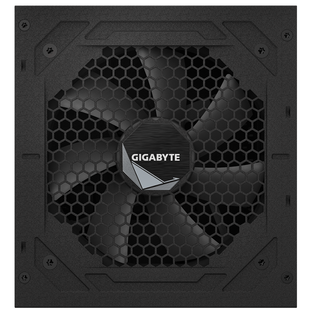 A large main feature product image of Gigabyte UD850GM - 850W Gold PCIe 5.0 ATX Modular PSU