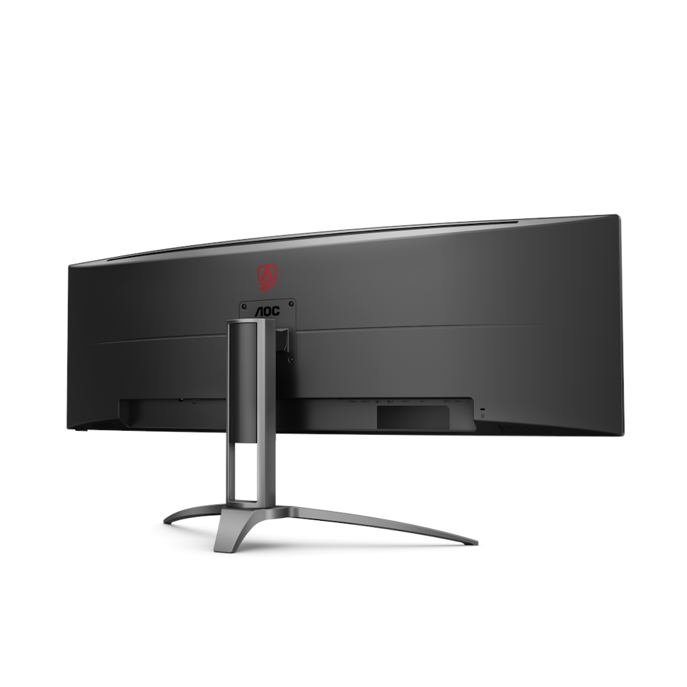 A large main feature product image of AOC AGON AG493UCX2 49" Curved UWQHD Ultrawide 165Hz VA Monitor