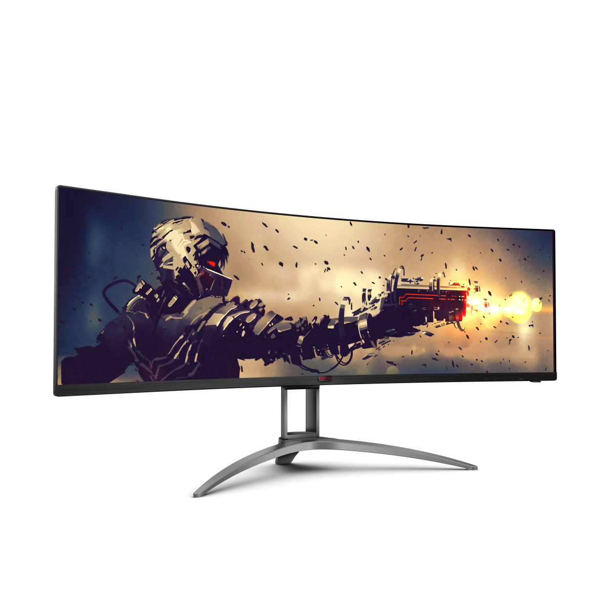 A large main feature product image of AOC AGON AG493UCX2 - 49" Curved 1440p Ultrawide 165Hz VA Monitor