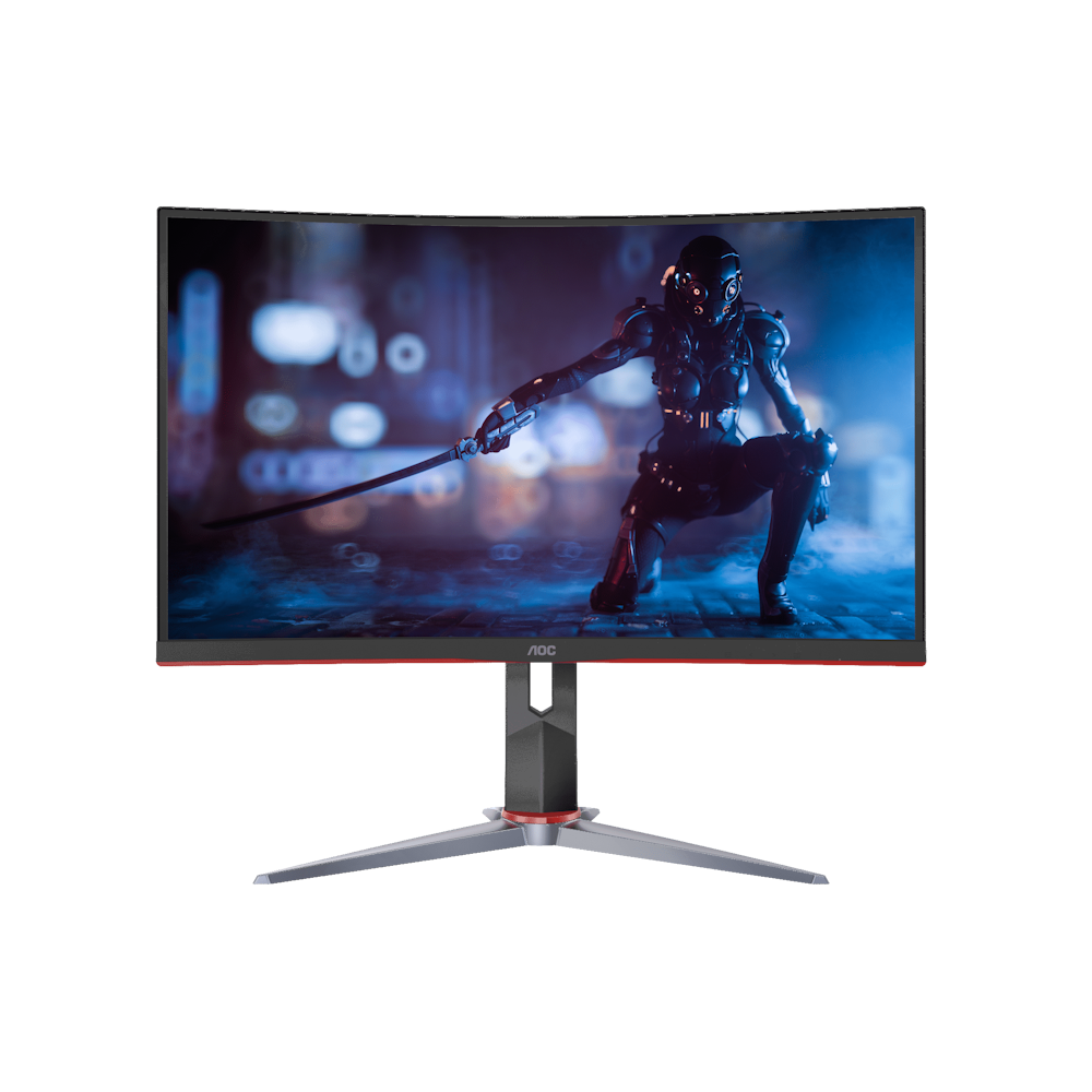 A large main feature product image of AOC Gaming CQ27G2 27" Curved QHD 144Hz VA Monitor