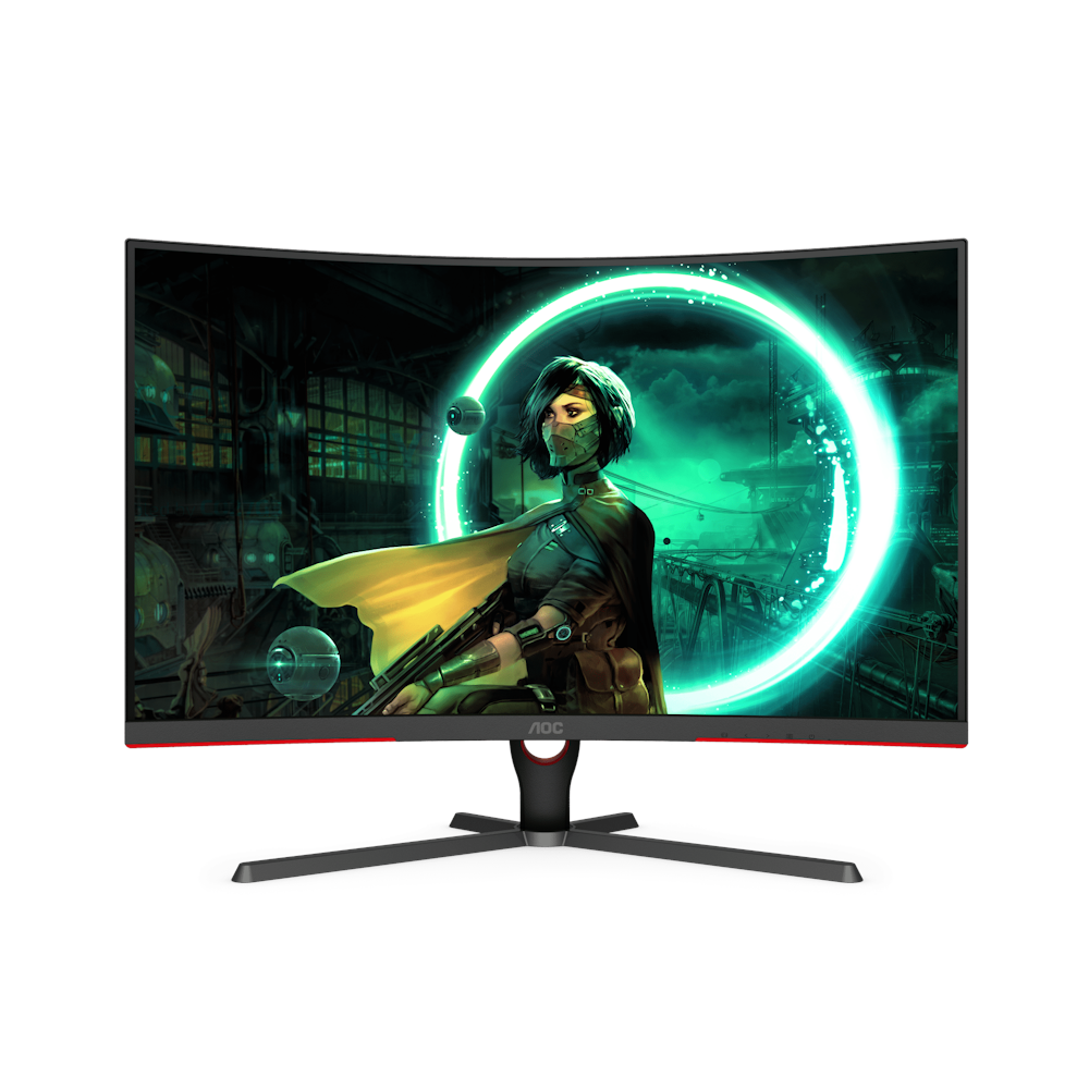 A large main feature product image of AOC Gaming CQ32G3SE 31.5" Curved QHD 165Hz VA Monitor