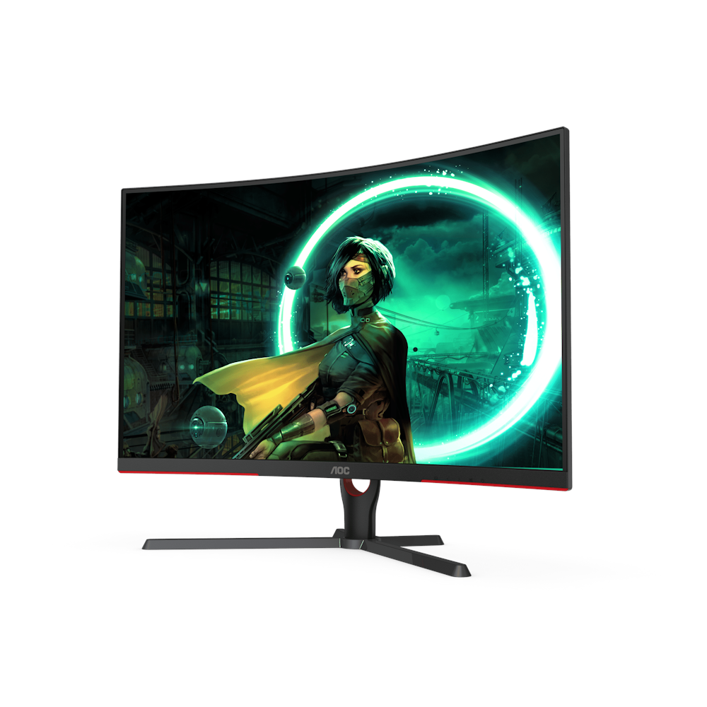 A large main feature product image of AOC Gaming CQ32G3SE - 31.5" Curved QHD 165Hz VA Monitor