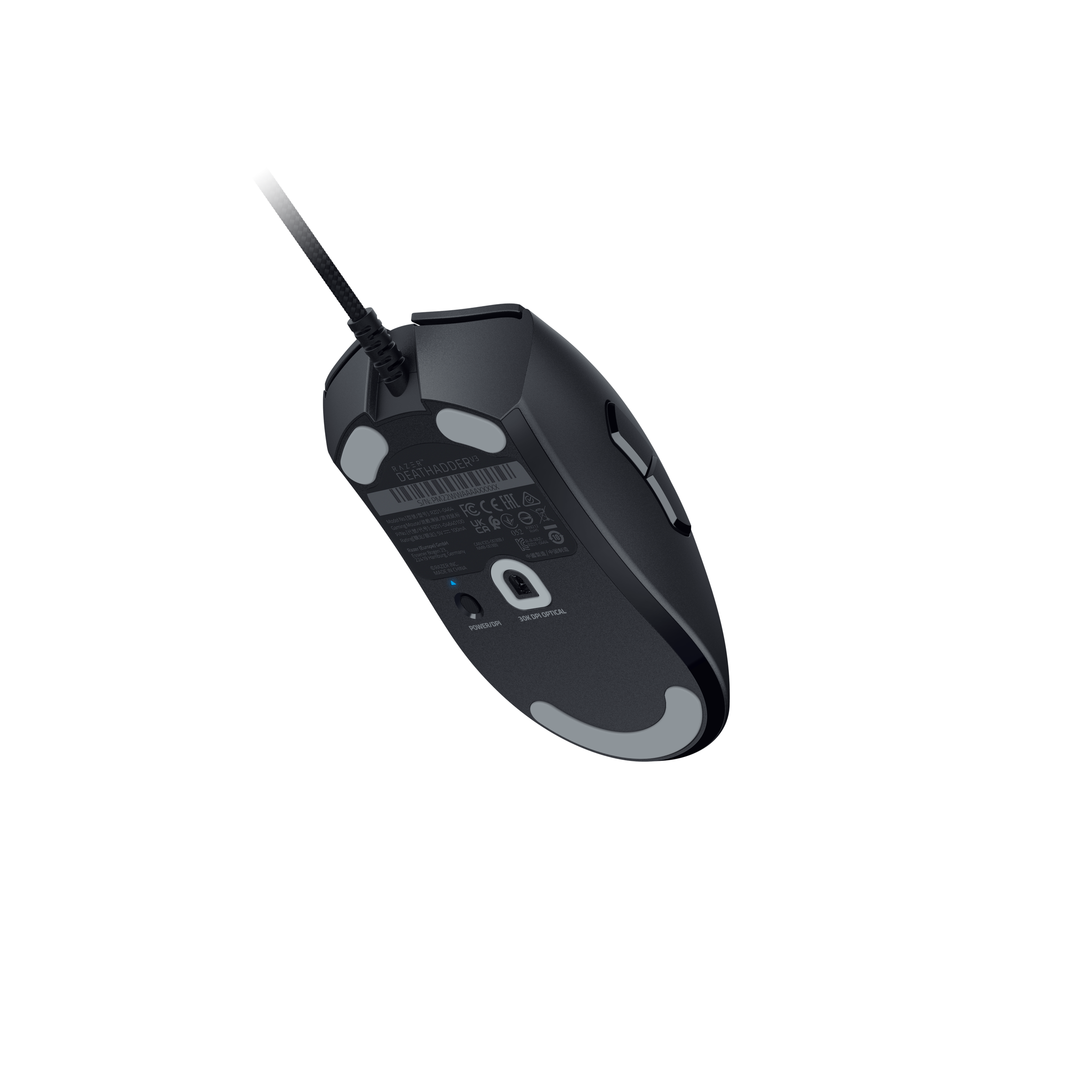 A large main feature product image of Razer DeathAdder V3 - Ergonomic Wired Gaming Mouse