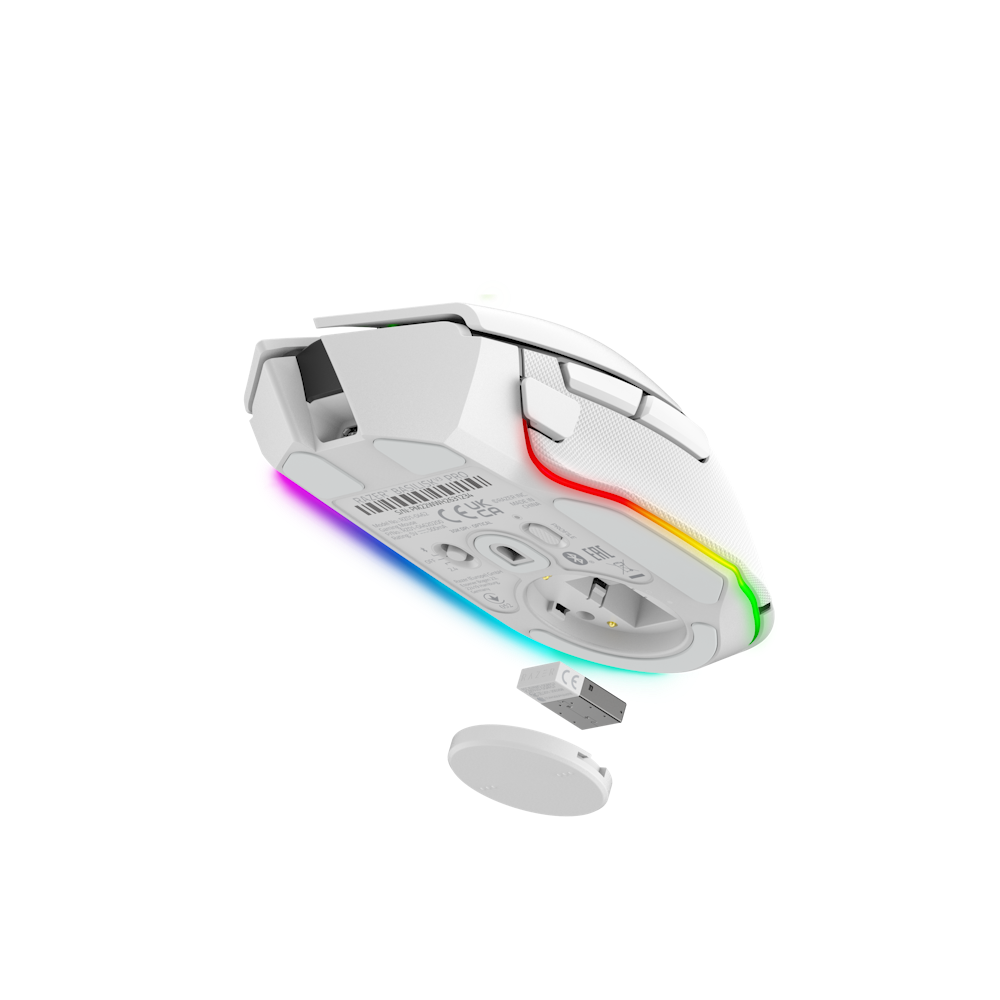 A large main feature product image of Razer Basilisk V3 Pro - Ergonomic Wireless Gaming Mouse (White)