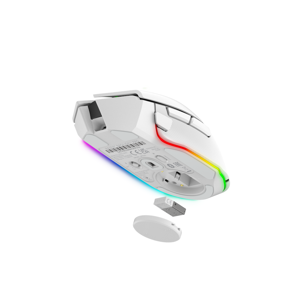 A large main feature product image of Razer Basilisk V3 Pro - Ergonomic Wireless Gaming Mouse (White)