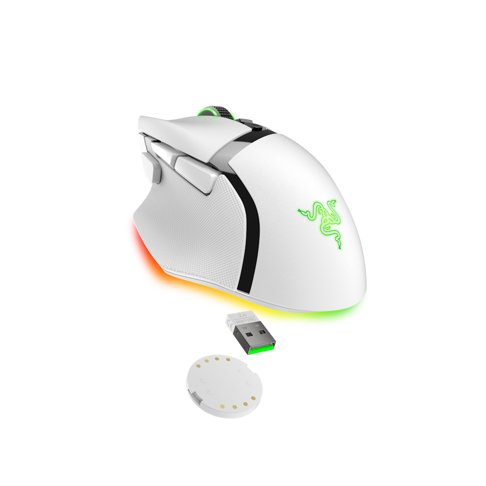 Razer Basilisk V3 Pro - Ergonomic Wireless Gaming Mouse (White 