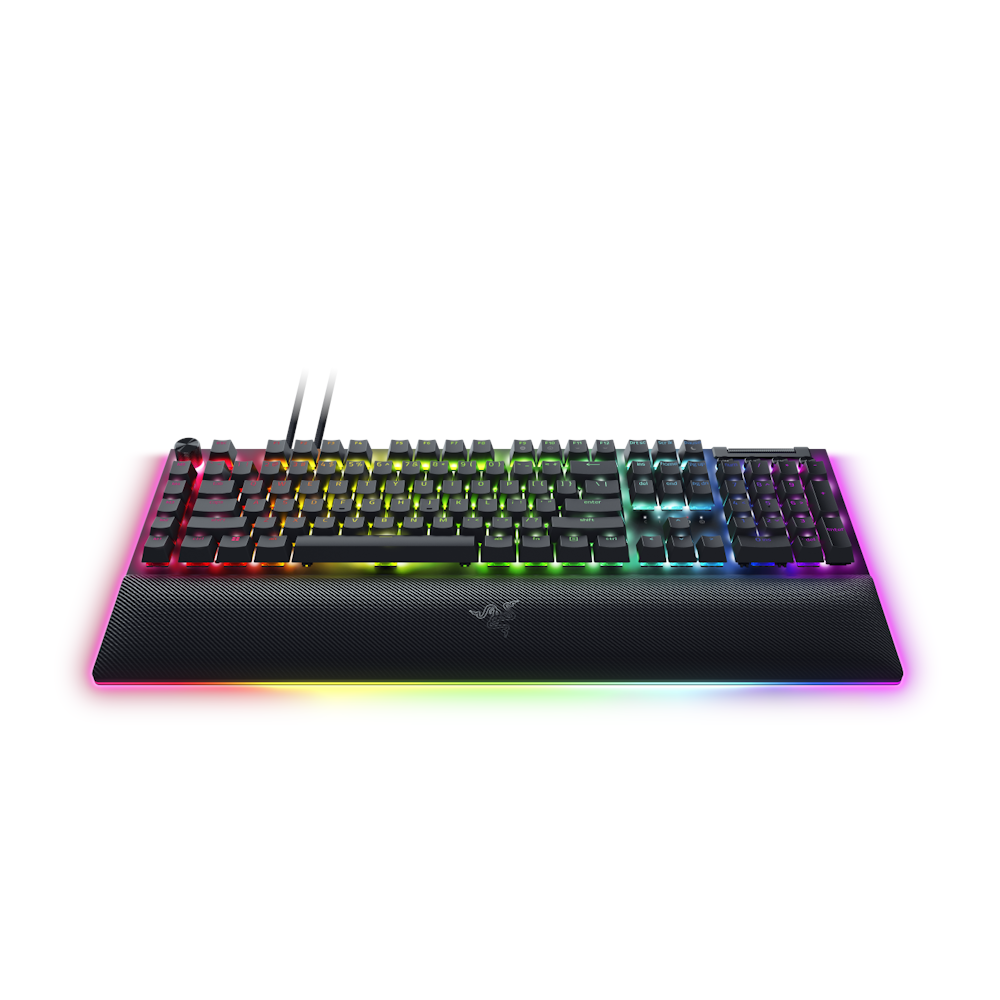 A large main feature product image of Razer BlackWidow V4 Pro - Mechanical Gaming Keyboard (Yellow Switch)