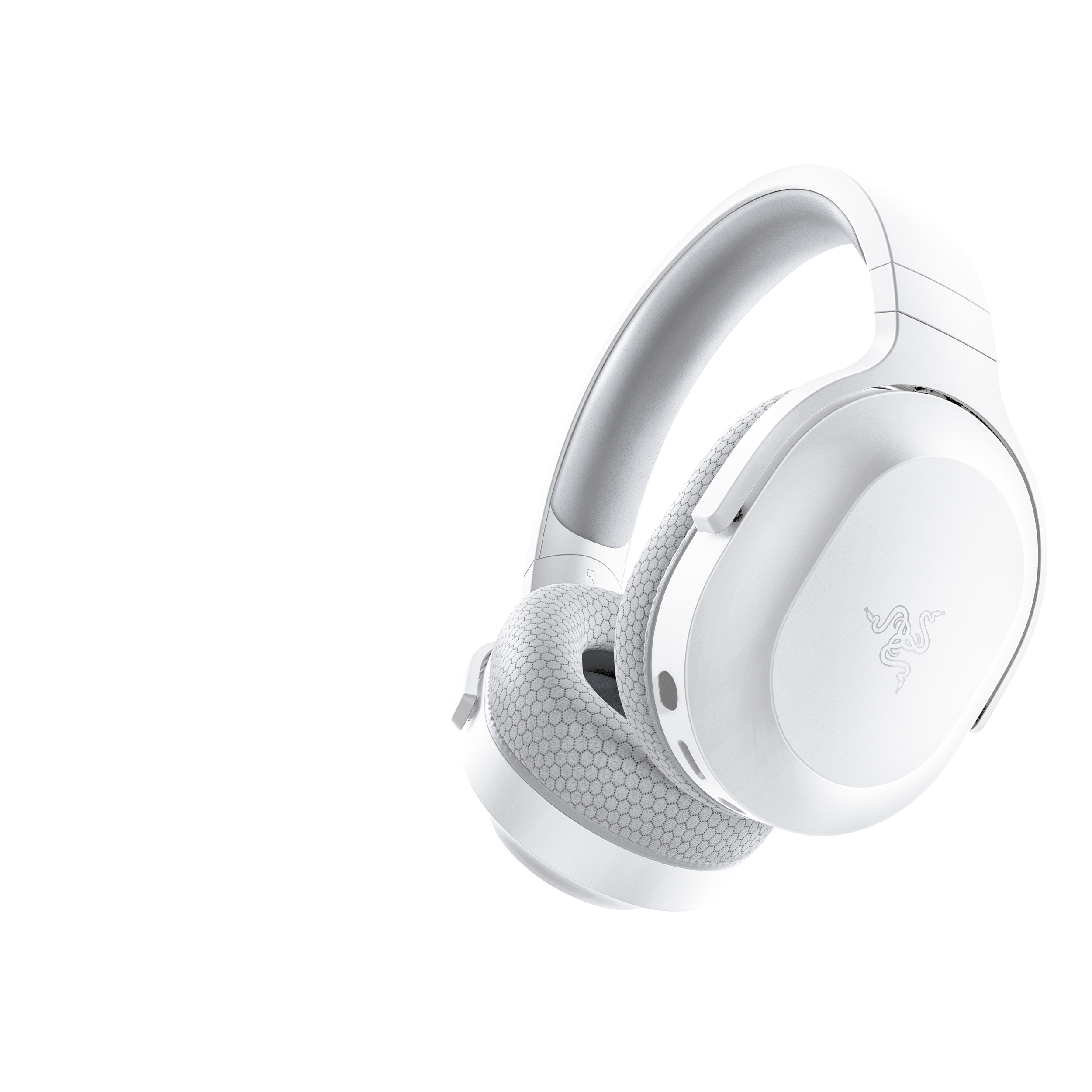 A large main feature product image of Razer Barracuda X (2022) - Wireless Multi-Platform Gaming Headset (Mercury White)