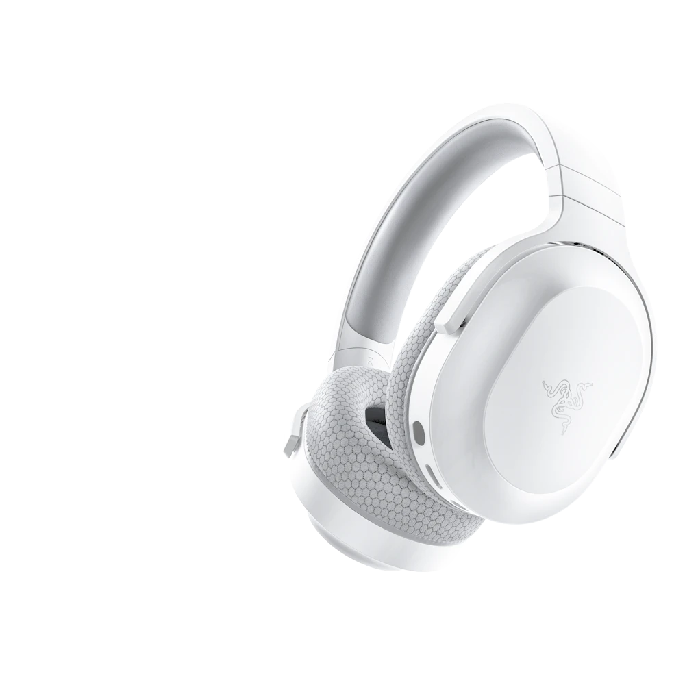 A large main feature product image of Razer Barracuda X (2022) - Wireless Multi-Platform Gaming Headset (Mercury White)