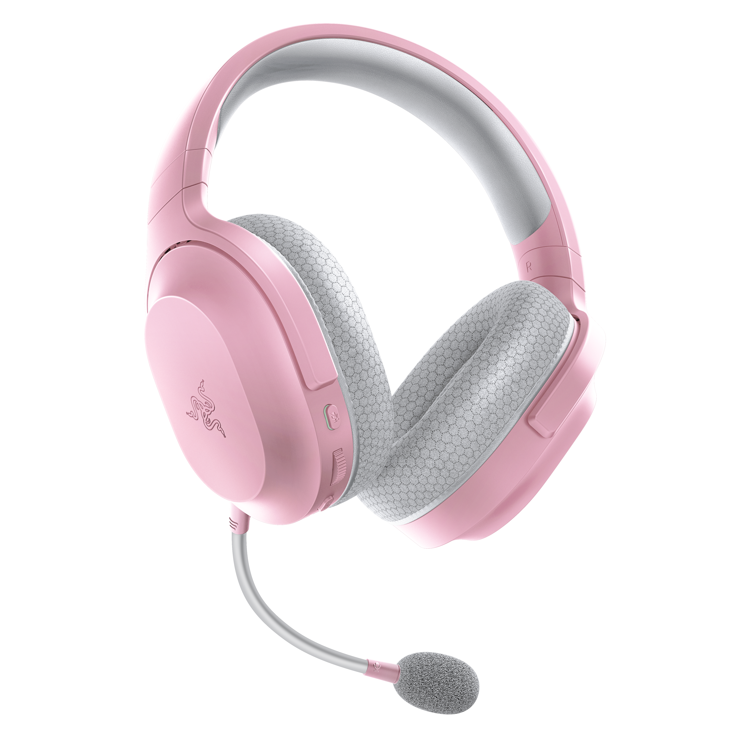 A large main feature product image of Razer Barracuda X (2022) - Wireless Multi-Platform Gaming and Mobile Headset - Quartz Pink 