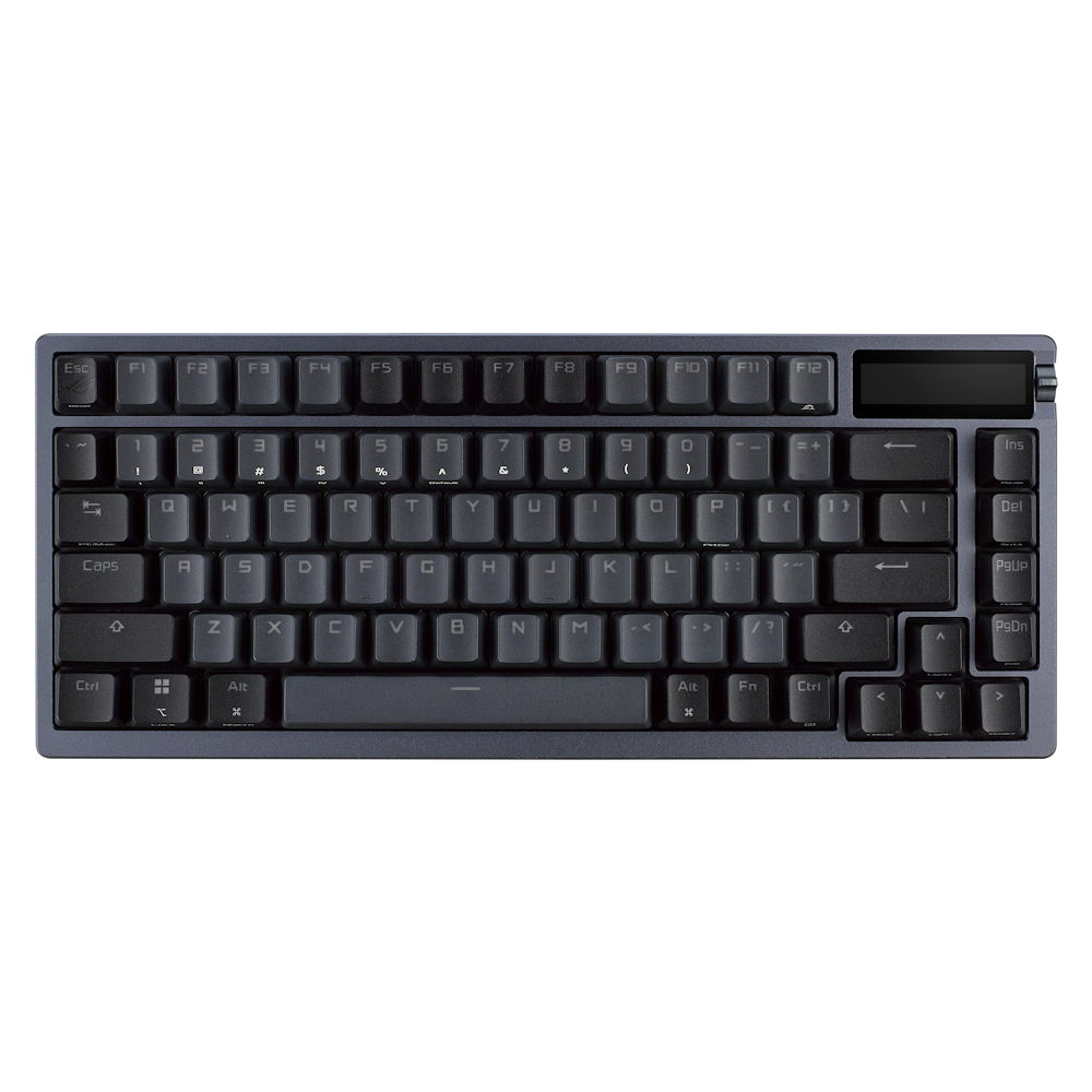 A large main feature product image of ASUS ROG Azoth 75% Wireless Custom Mechanical Gaming Keyboard - ROG NX Brown