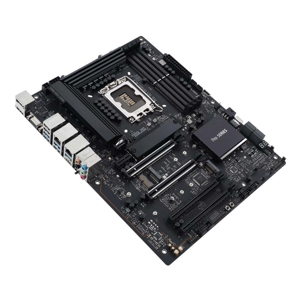 A large main feature product image of ASUS Pro WS W680 Ace LGA1700 ATX Workstation Motherboard
