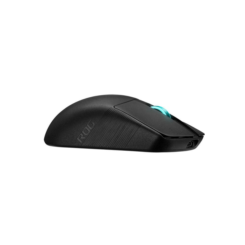 A large main feature product image of ASUS ROG Harpe Ace Wireless Gaming Mouse - Aim Lab Edition