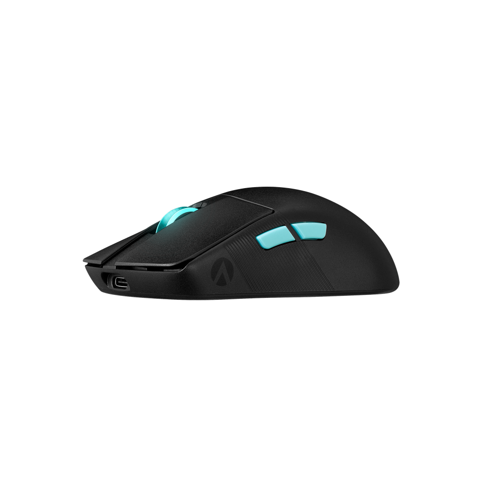 A large main feature product image of ASUS ROG Harpe Ace Wireless Gaming Mouse - Aim Lab Edition