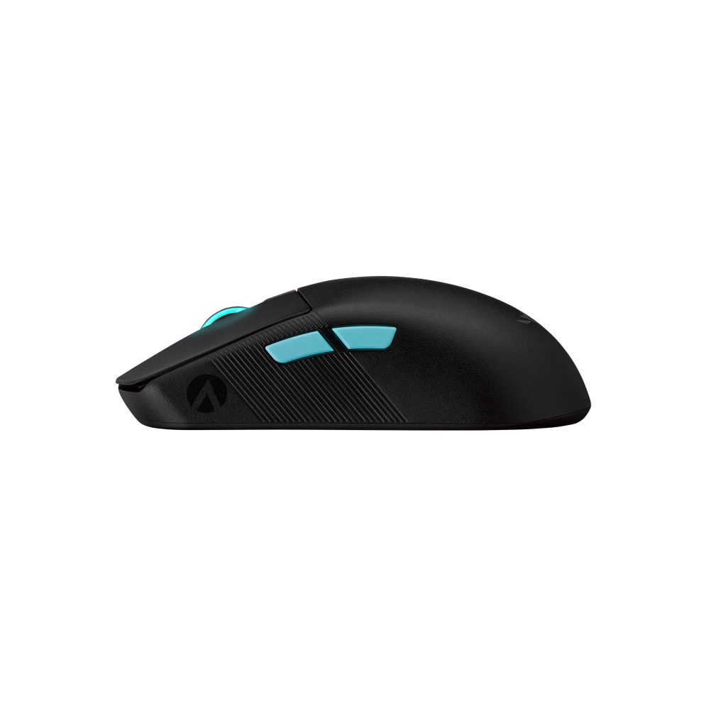 A large main feature product image of ASUS ROG Harpe Ace Wireless Gaming Mouse - Aim Lab Edition