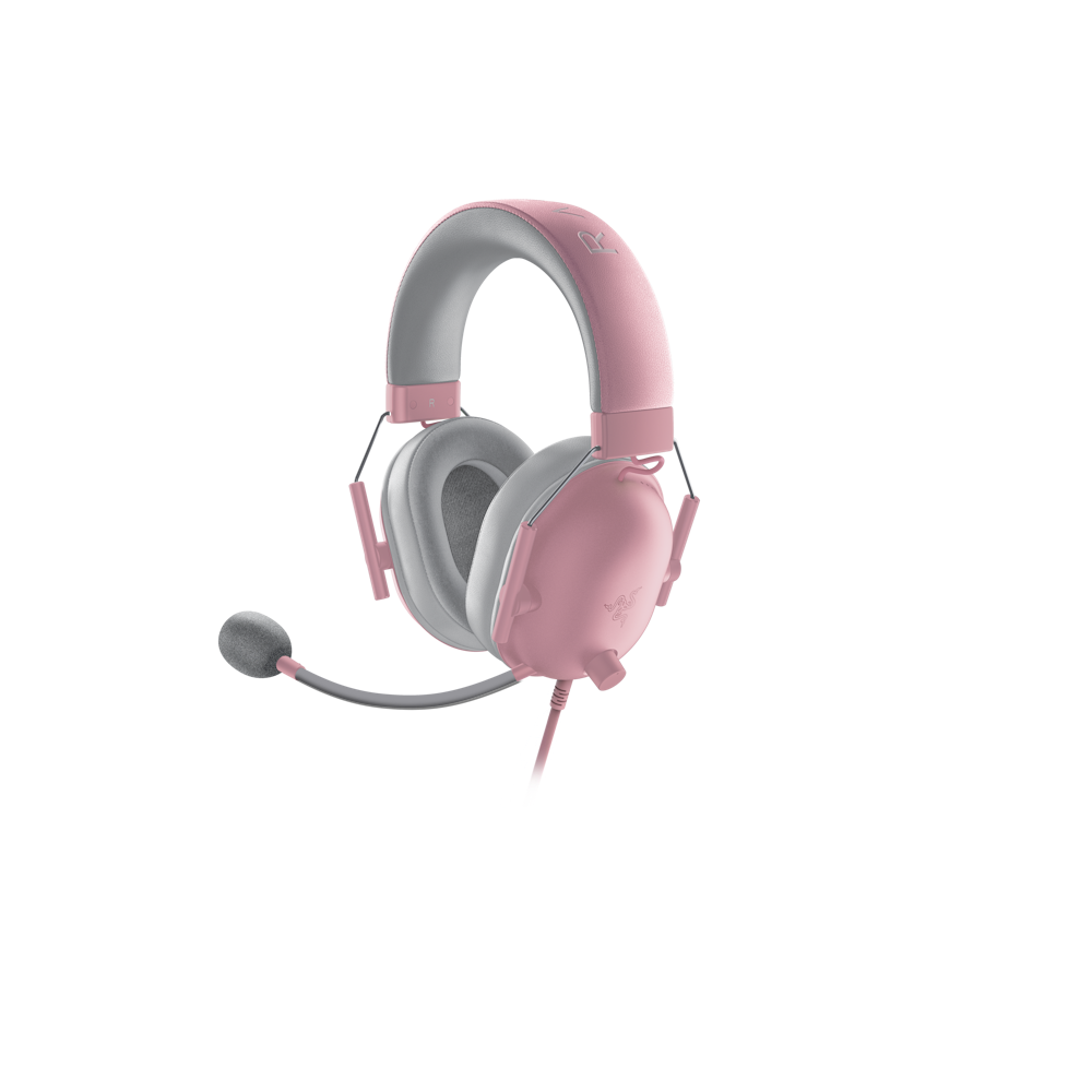 A large main feature product image of Razer BlackShark V2 X - Wired Gaming Headset (Quartz Pink)