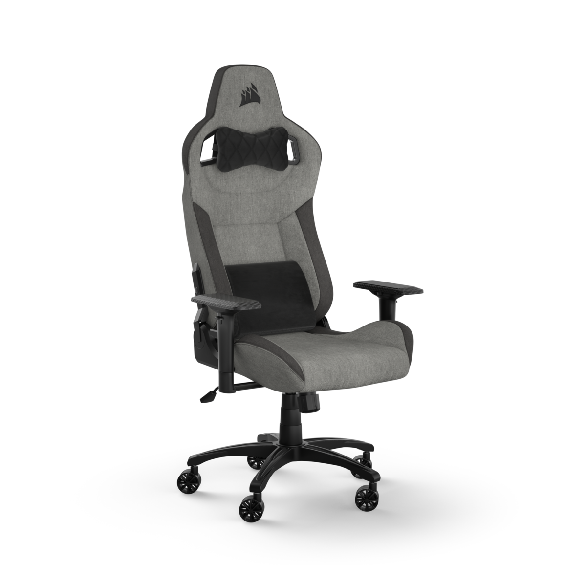 A large main feature product image of Corsair T3 RUSH (2023) Gaming Chair (Grey/Charcoal)