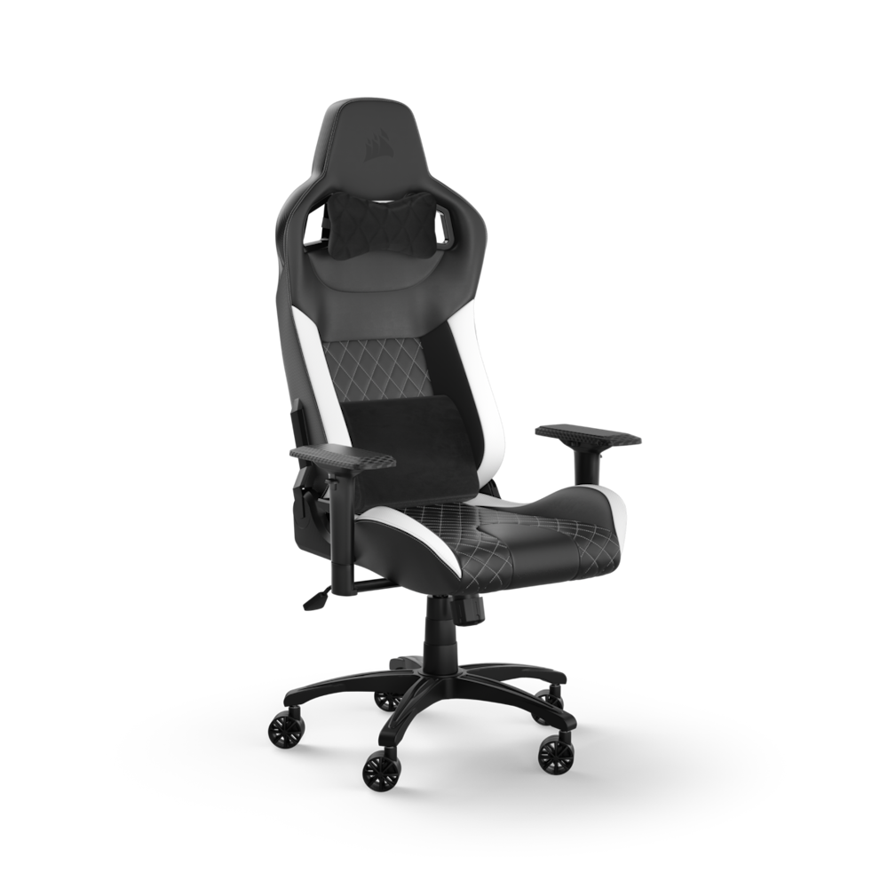A large main feature product image of Corsair T1 RACE Gaming Chair (2023) - Black/White