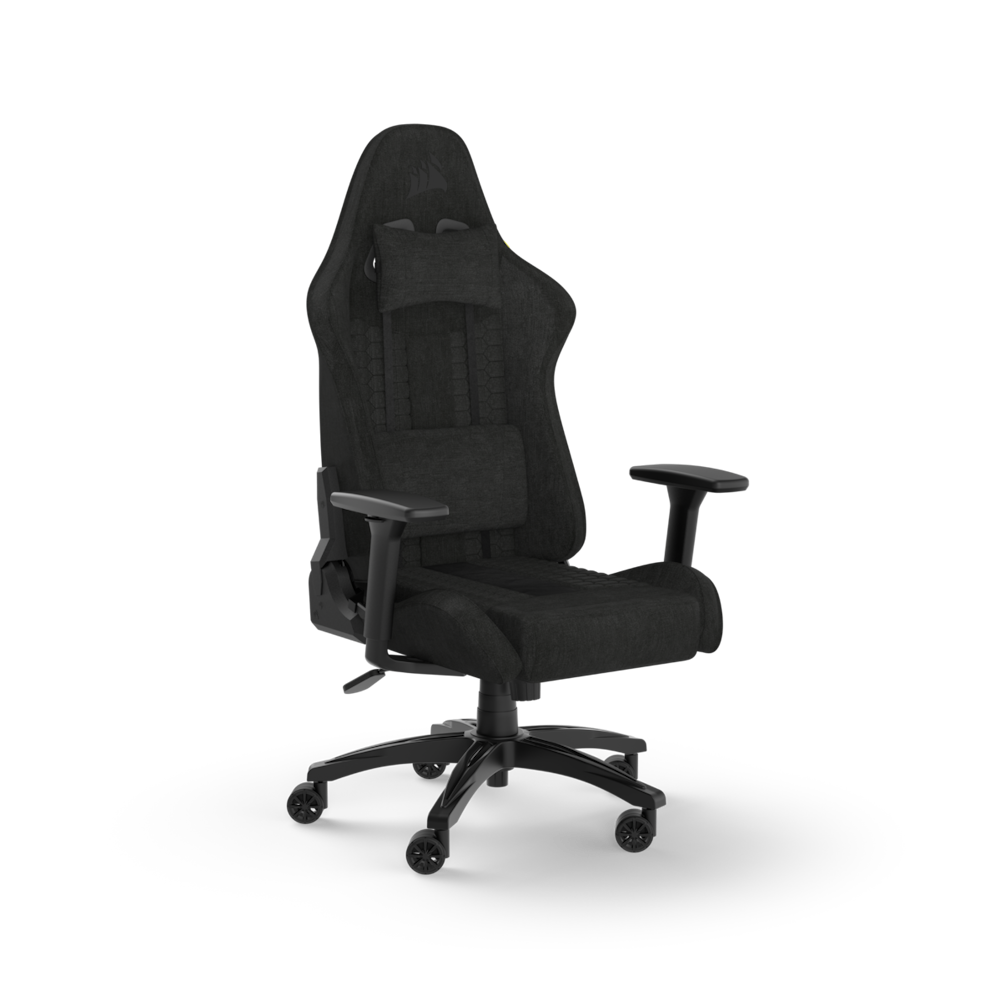 A large main feature product image of Corsair TC100 RELAXED Fabric Gaming Chair - Black