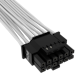 A product image of Corsair Premium Individually Sleeved 600W PCIe 5.0 / Gen 5 12VHPWR PSU Cable - White