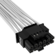 A small tile product image of Corsair Premium Individually Sleeved 600W PCIe 5.0 / Gen 5 12VHPWR PSU Cable - White