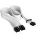 A product image of Corsair Premium Individually Sleeved PCIe 5.0 12V-2x6 600W Type 4 Cable (White)