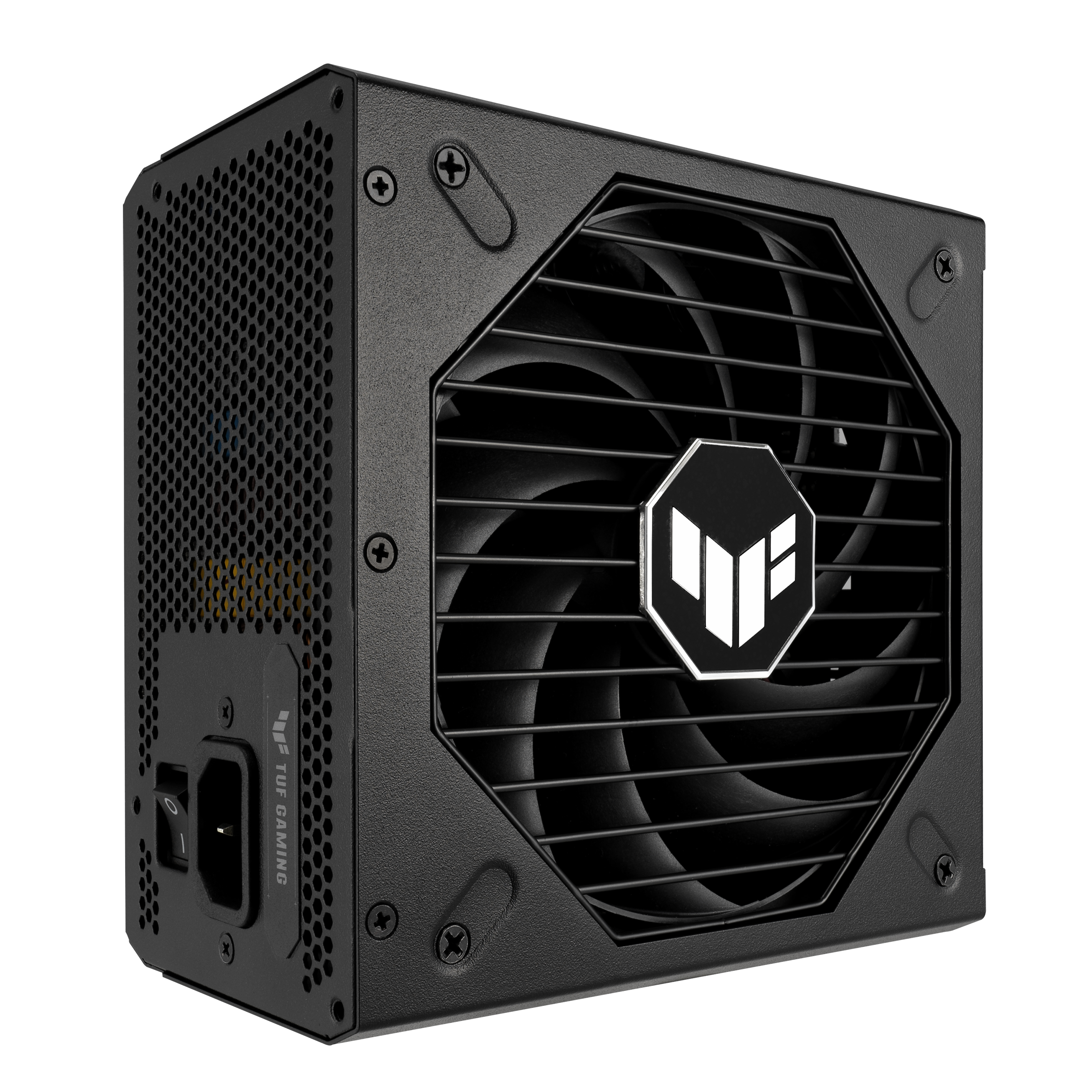 A large main feature product image of ASUS TUF Gaming 1000W Gold PCIe 5.0 ATX Modular PSU