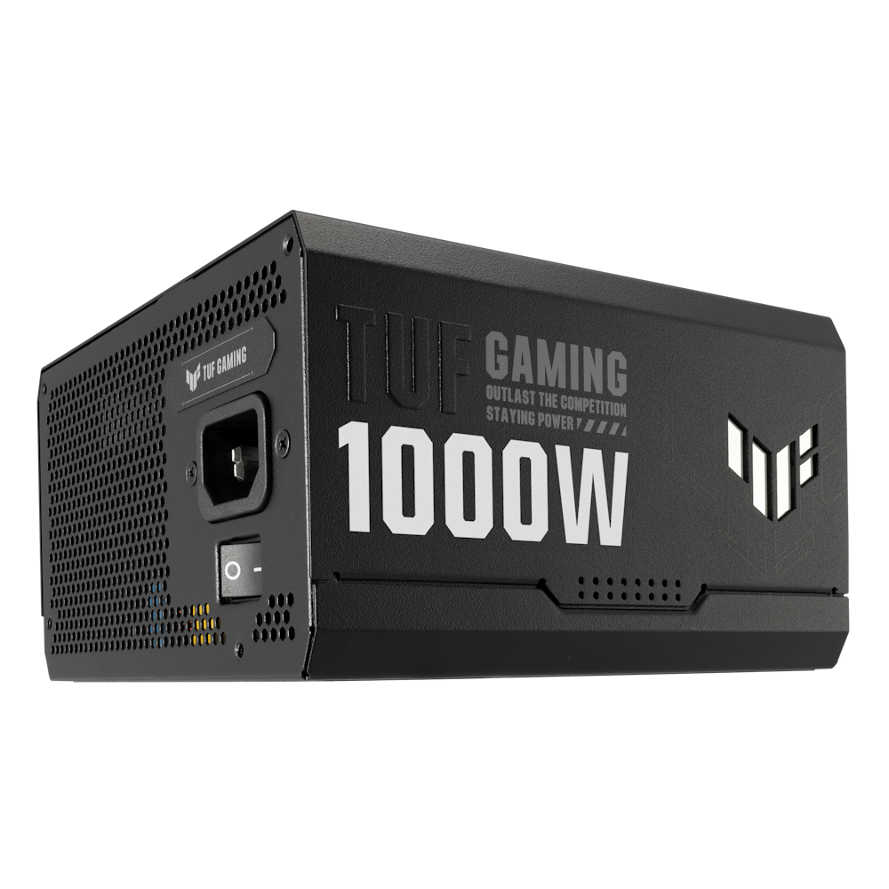 A large main feature product image of ASUS TUF Gaming 1000W Gold ATX Modular PSU