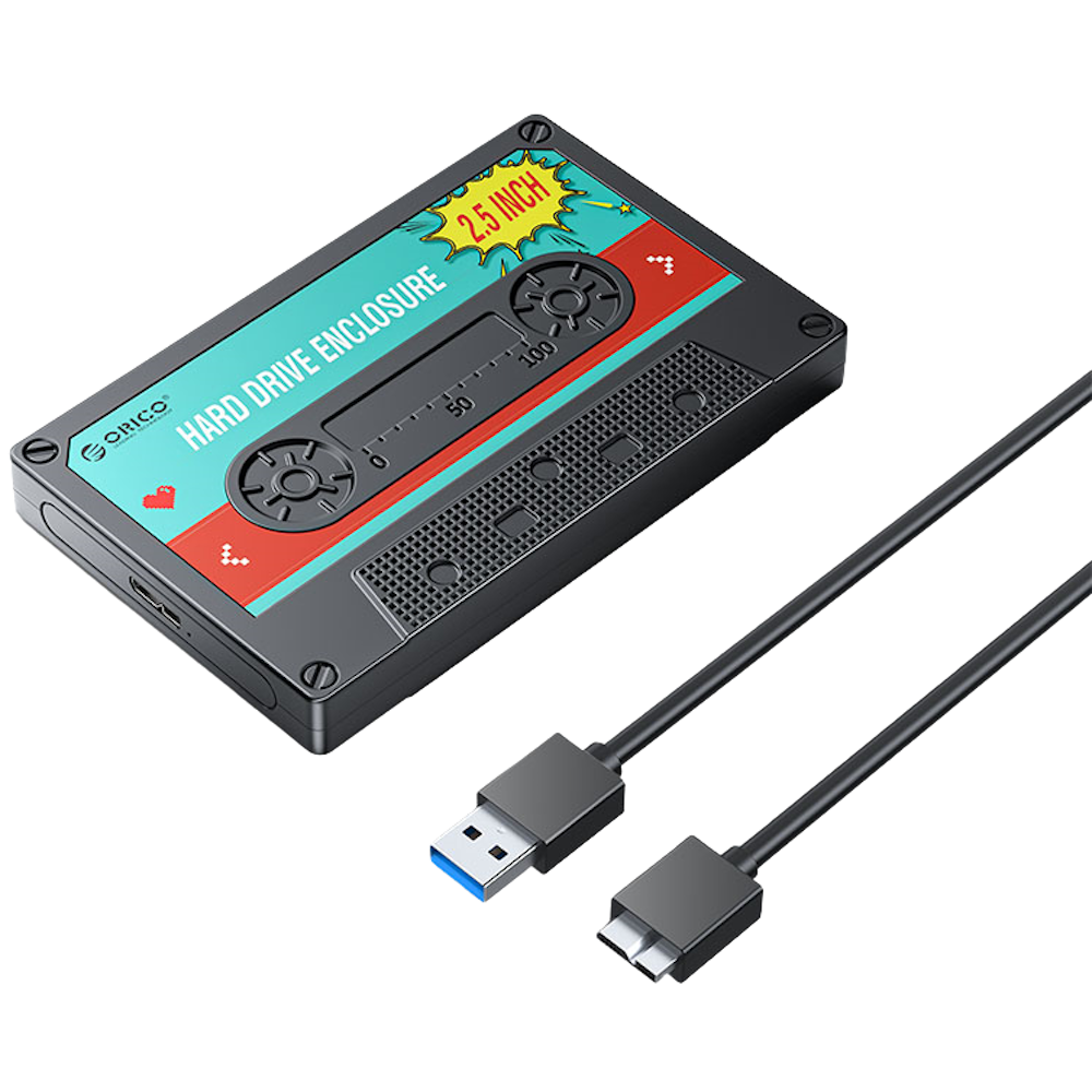 ORICO Tape Style 2.5" USB 3.0 Micro-B HDD Enclosure - Black
