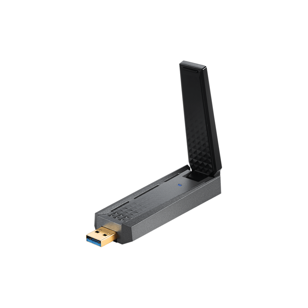 A large main feature product image of MSI GUAX18 AX1800 Dual-Band Wireless USB Adapter