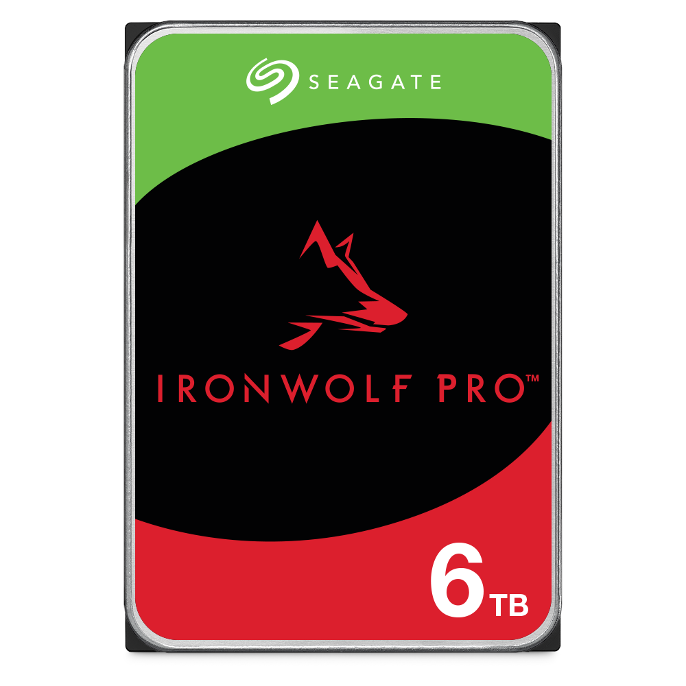 A large main feature product image of Seagate IronWolf Pro 3.5" NAS HDD - 6TB 256MB