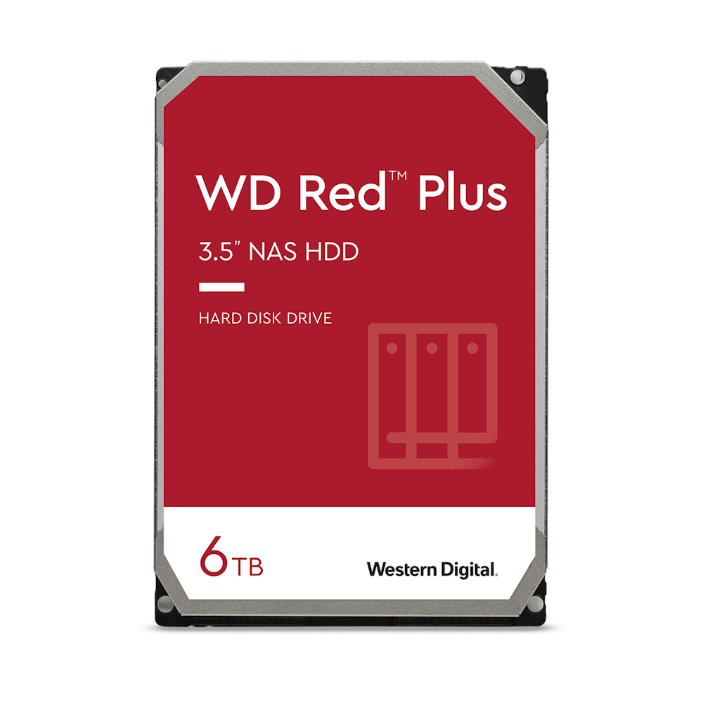 WD Red Plus 3.5" NAS HDD - 6TB 256MB