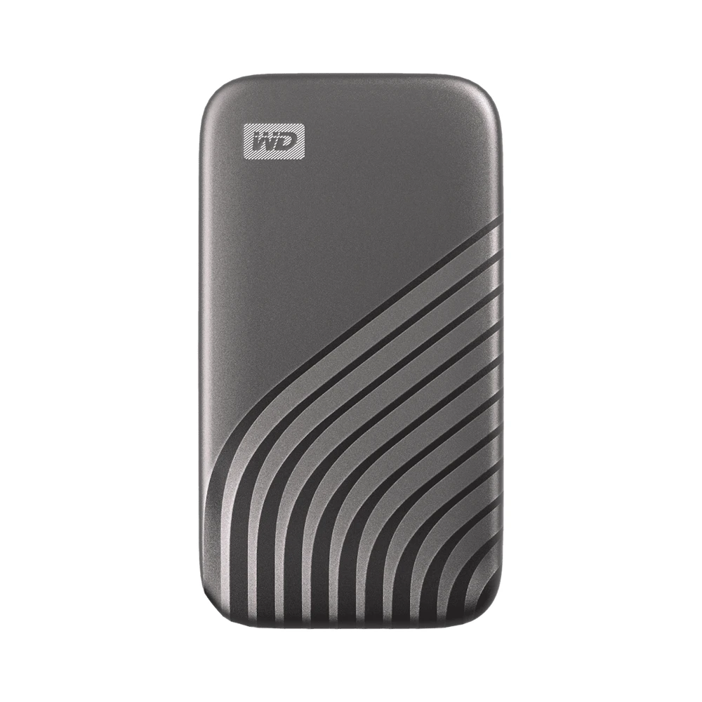 A large main feature product image of WD My Passport Portable SSD - 2TB Space Grey