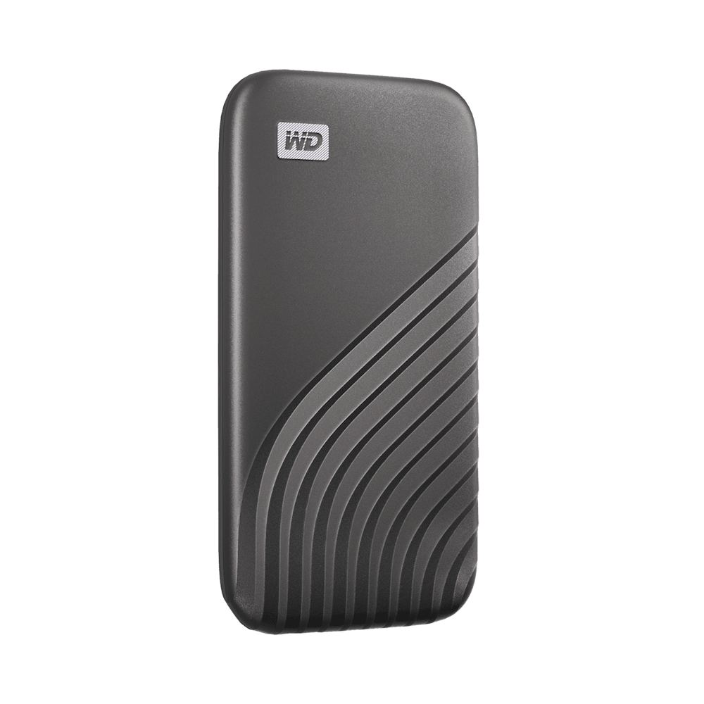 A large main feature product image of WD My Passport Portable SSD - 2TB  Grey