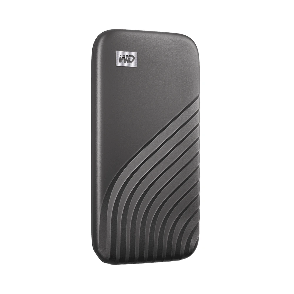 A large main feature product image of WD My Passport Portable SSD - 2TB Space Grey