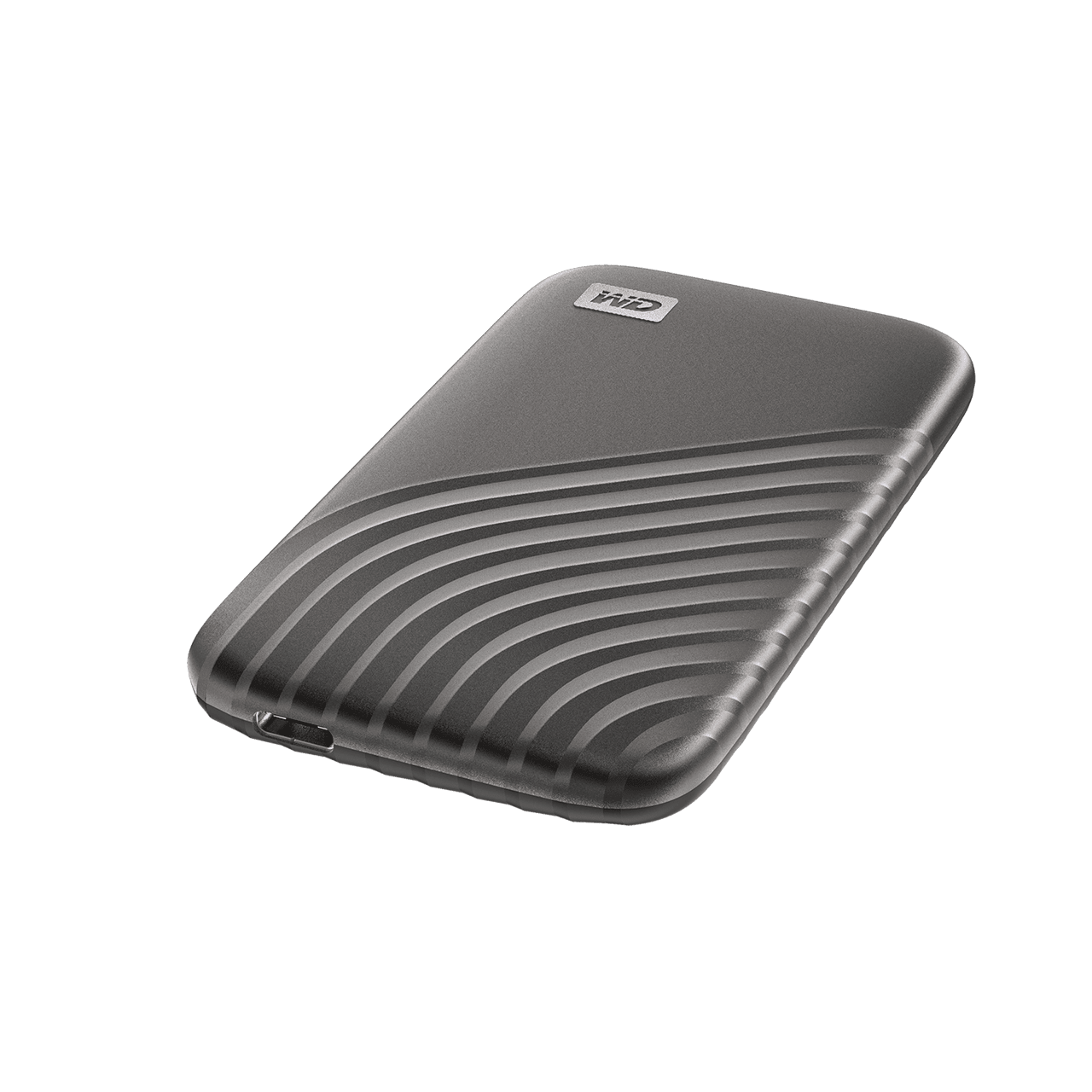 A large main feature product image of WD My Passport Portable SSD - 2TB Space Grey
