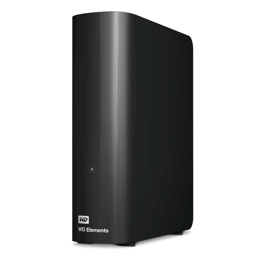 A large main feature product image of WD Elements External HDD - 20TB Black
