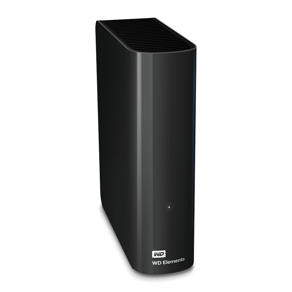 A large main feature product image of WD Elements External HDD - 20TB Black