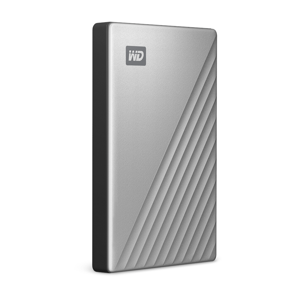 A large main feature product image of WD My Passport Ultra Portable HDD - 4TB Silver