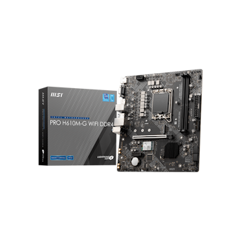 Product image of MSI PRO H610M-G WiFi DDR4 LGA1700 mATX Desktop Motherboard - Click for product page of MSI PRO H610M-G WiFi DDR4 LGA1700 mATX Desktop Motherboard